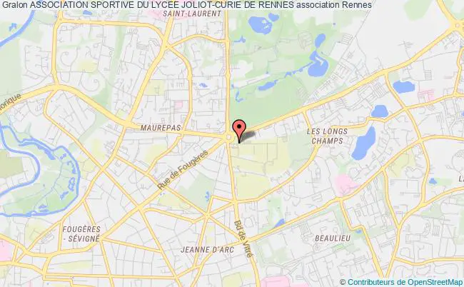 plan association Association Sportive Du Lycee Joliot-curie De Rennes Rennes