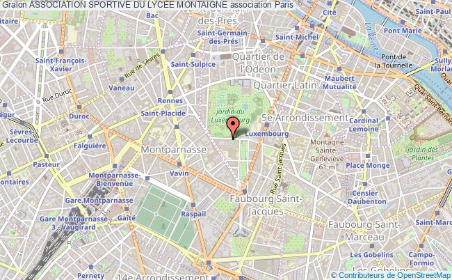 plan association Association Sportive Du Lycee Montaigne Paris