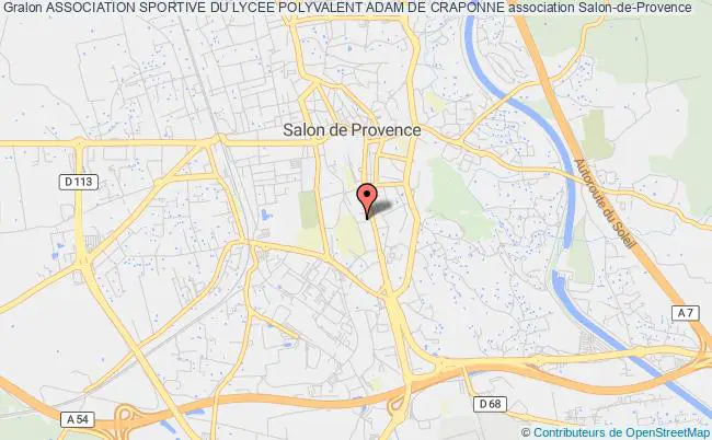 plan association Association Sportive Du Lycee Polyvalent Adam De Craponne Salon-de-Provence