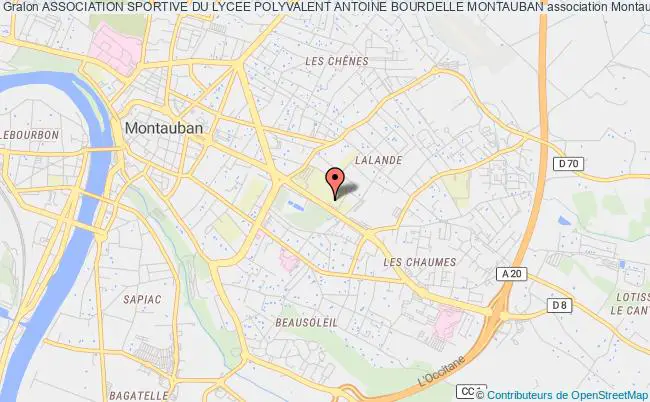 plan association Association Sportive Du Lycee Polyvalent Antoine Bourdelle Montauban Montauban cedex