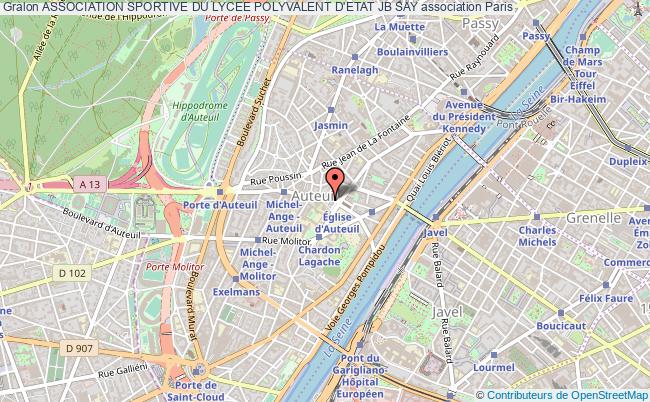 plan association Association Sportive Du Lycee Polyvalent D'etat Jb Say Paris