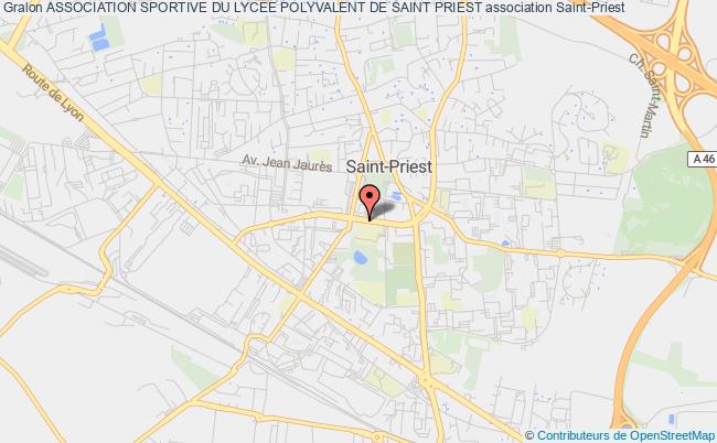 plan association Association Sportive Du Lycee Polyvalent De Saint Priest Saint-Priest Cedex