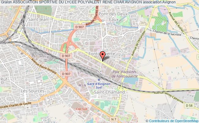 plan association Association Sportive Du Lycee Polyvalent Rene Char Avignon Avignon