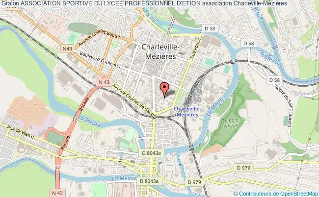 plan association Association Sportive Du Lycee Professionnel D'etion Charleville-Mézières