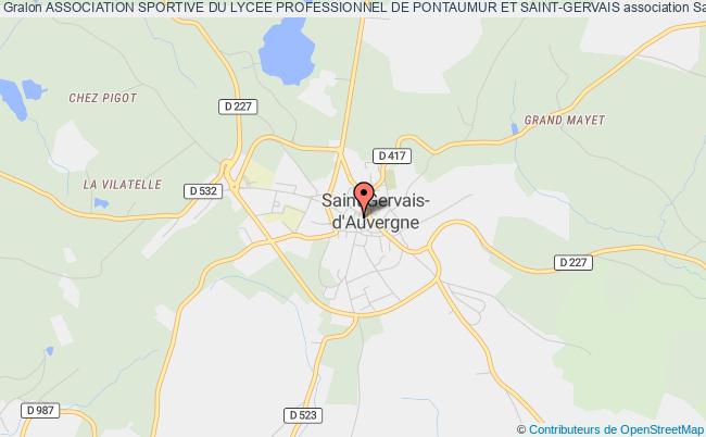 plan association Association Sportive Du Lycee Professionnel De Pontaumur Et Saint-gervais Saint-Gervais-d'Auvergne