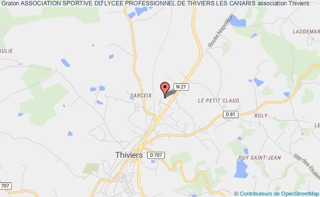 plan association Association Sportive Du Lycee Professionnel De Thiviers Les Canaris Thiviers