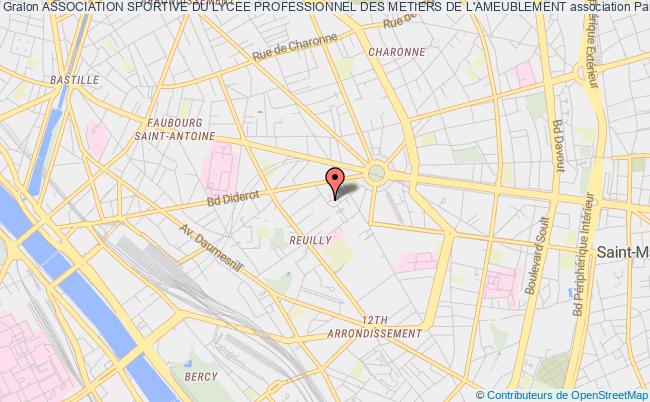 plan association Association Sportive Du Lycee Professionnel Des Metiers De L'ameublement Paris