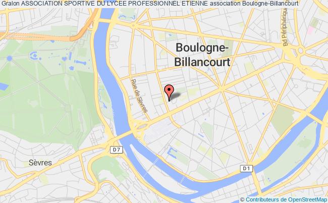 plan association Association Sportive Du Lycee Professionnel Etienne Boulogne-Billancourt
