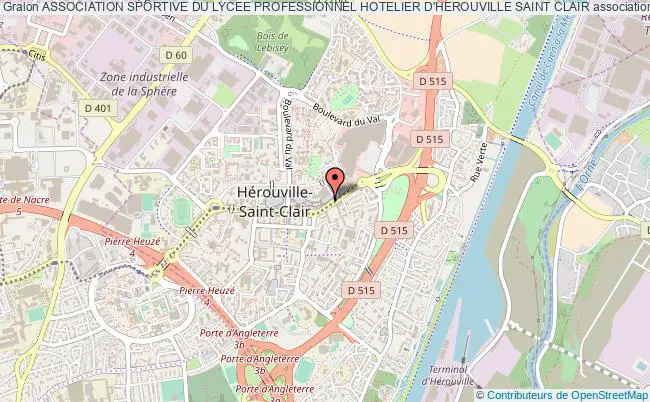 plan association Association Sportive Du Lycee Professionnel Hotelier D'herouville Saint Clair Hérouville-Saint-Clair