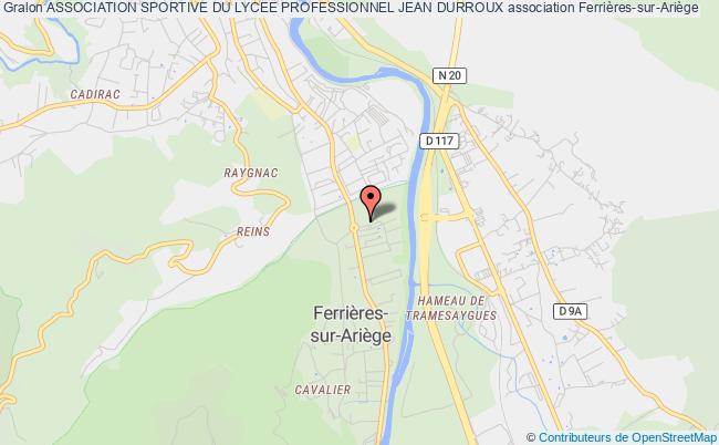 plan association Association Sportive Du Lycee Professionnel Jean Durroux Ferrières-sur-Ariège