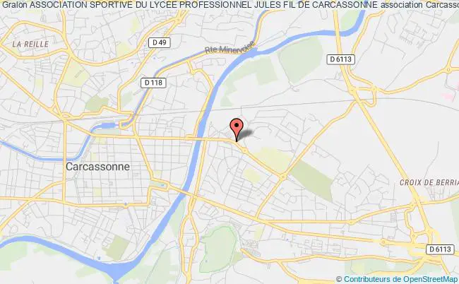 plan association Association Sportive Du Lycee Professionnel Jules Fil De Carcassonne Carcassonne