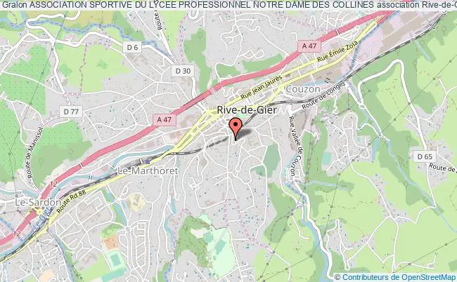 plan association Association Sportive Du Lycee Professionnel Notre Dame Des Collines Rive-de-Gier