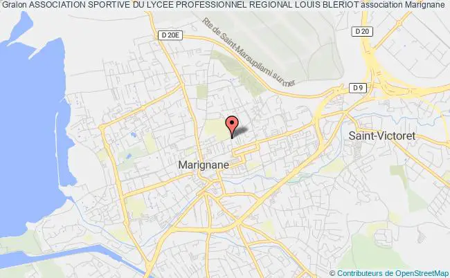 plan association Association Sportive Du Lycee Professionnel Regional Louis Bleriot Marignane