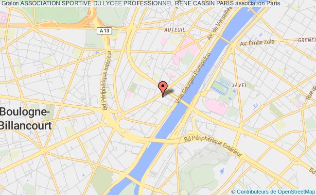 plan association Association Sportive Du Lycee Professionnel Rene Cassin Paris Paris