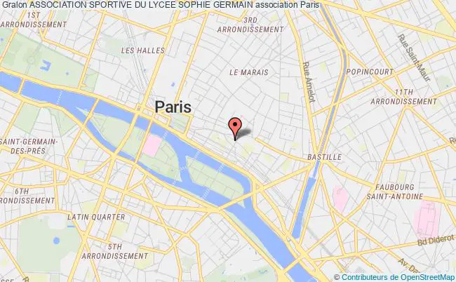 plan association Association Sportive Du Lycee Sophie Germain Paris