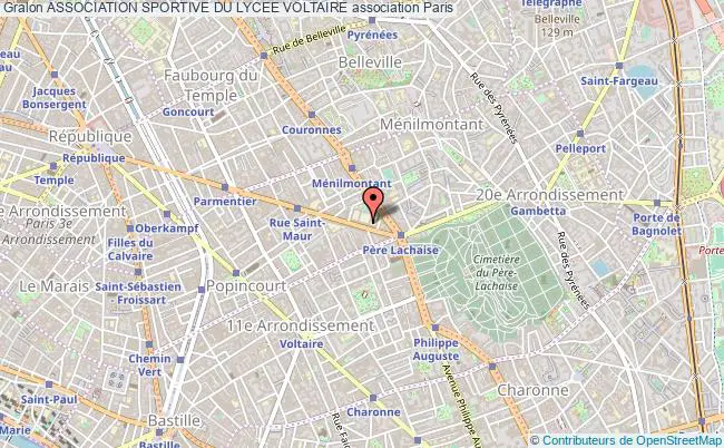 plan association Association Sportive Du Lycee Voltaire Paris