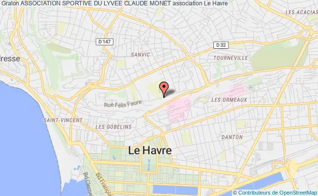 plan association Association Sportive Du Lyvee Claude Monet Le    Havre