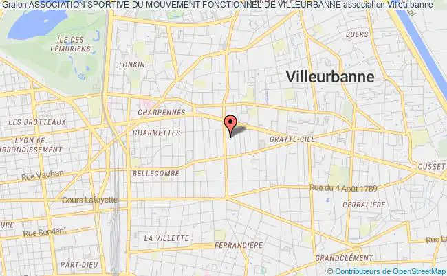 plan association Association Sportive Du Mouvement Fonctionnel De Villeurbanne Villeurbanne