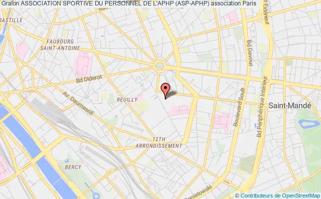 plan association Association Sportive Du Personnel De L'aphp (asp-aphp) Paris