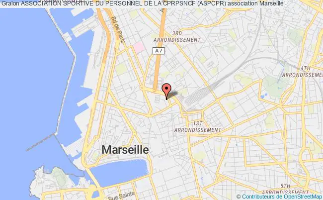 plan association Association Sportive Du Personnel De La Cprpsncf (aspcpr) Marseille