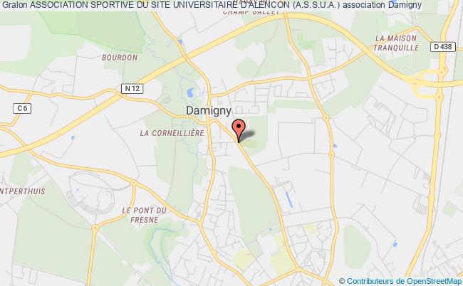 plan association Association Sportive Du Site Universitaire D'alencon (a.s.s.u.a.) Damigny