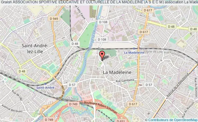 plan association Association Sportive Educative Et Culturelle De La Madeleine (a S E C M) La    Madeleine