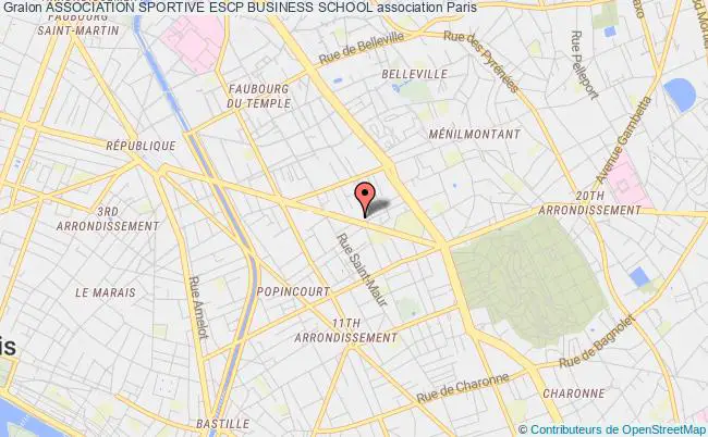 plan association Association Sportive Escp Business School Paris