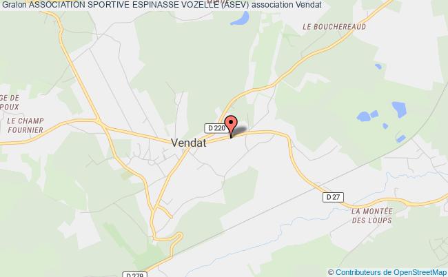plan association Association Sportive Espinasse Vozelle (asev) Vendat