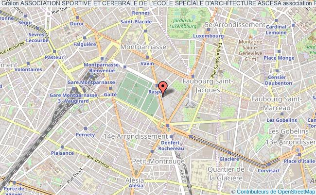 plan association Association Sportive Et Cerebrale De L'ecole Speciale D'architecture Ascesa Paris