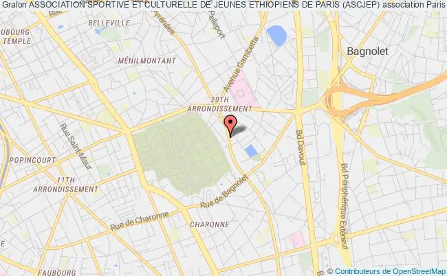 plan association Association Sportive Et Culturelle De Jeunes Ethiopiens De Paris (ascjep) Paris 20e