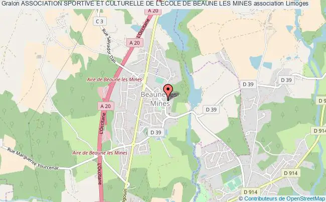 plan association Association Sportive Et Culturelle De L'ecole De Beaune Les Mines Limoges