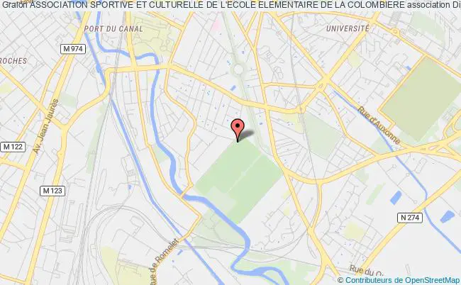 plan association Association Sportive Et Culturelle De L'ecole Elementaire De La Colombiere Dijon