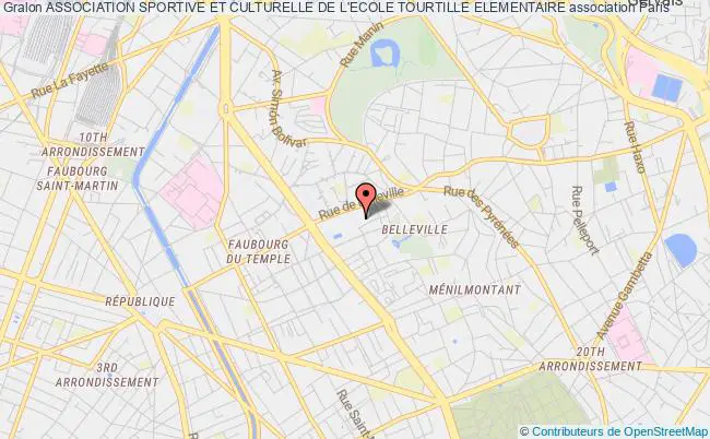plan association Association Sportive Et Culturelle De L'ecole Tourtille Elementaire Paris