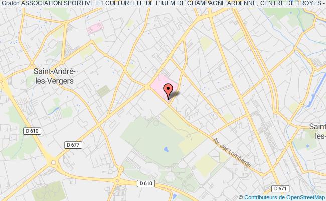 plan association Association Sportive Et Culturelle De L'iufm De Champagne Ardenne, Centre De Troyes - Ascica10 - Troyes