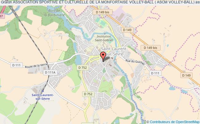 plan association Association Sportive Et Culturelle De La Monfortaise Volley-ball ( Ascm Volley-ball) Saint-Laurent-sur-Sèvre