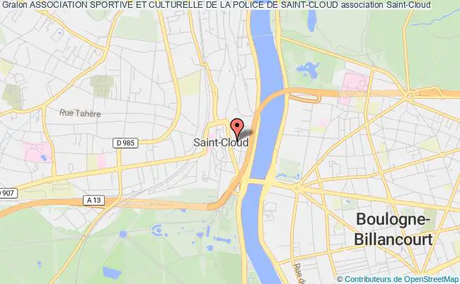 plan association Association Sportive Et Culturelle De La Police De Saint-cloud Saint-Cloud
