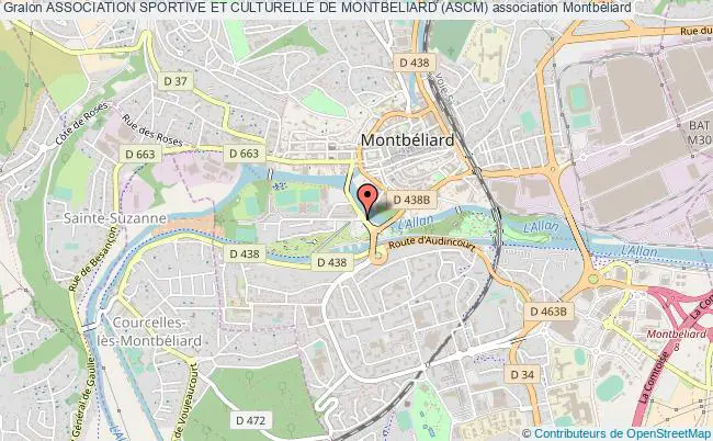 plan association Association Sportive Et Culturelle De Montbeliard (ascm) Montbéliard
