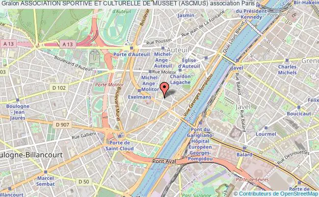 plan association Association Sportive Et Culturelle De Musset (ascmus) Paris