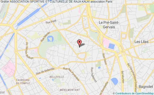 plan association Association Sportive Et Culturelle De Raja Kalai Paris