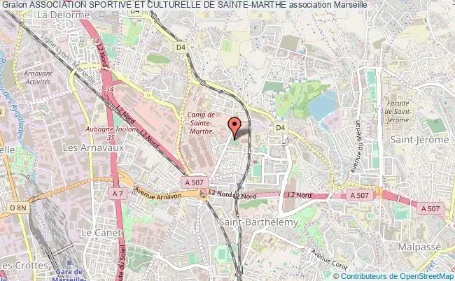 plan association Association Sportive Et Culturelle De Sainte-marthe Marseille