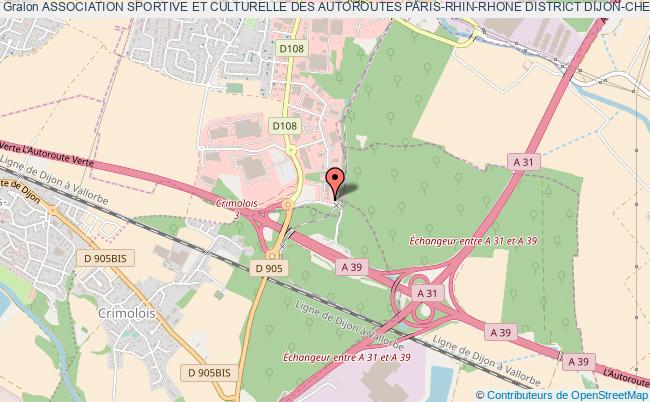 plan association Association Sportive Et Culturelle Des Autoroutes Paris-rhin-rhone District Dijon-chevigny (a.s.c.a. Dijon-chevigny) Chevigny-Saint-Sauveur
