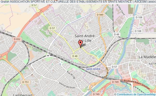 plan association Association Sportive Et Culturelle Des Etablissements En Sante Mentale ( Ascesm) Saint-André-lez-Lille