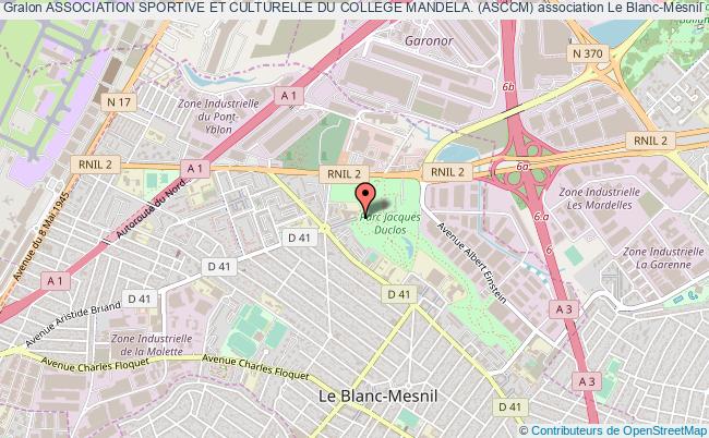 plan association Association Sportive Et Culturelle Du College Mandela. (asccm) Le Blanc-Mesnil