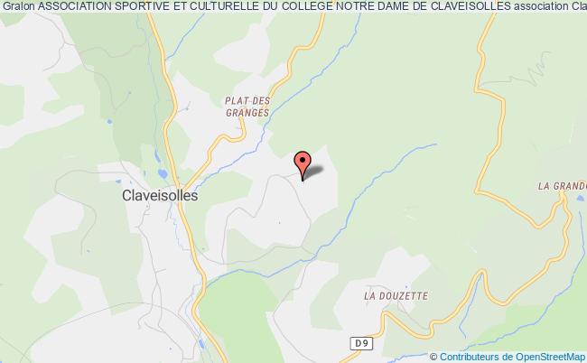 plan association Association Sportive Et Culturelle Du College Notre Dame De Claveisolles Claveisolles