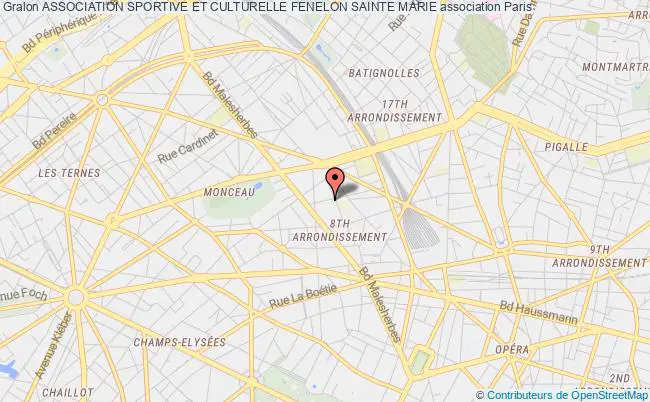 plan association Association Sportive Et Culturelle Fenelon Sainte Marie Paris