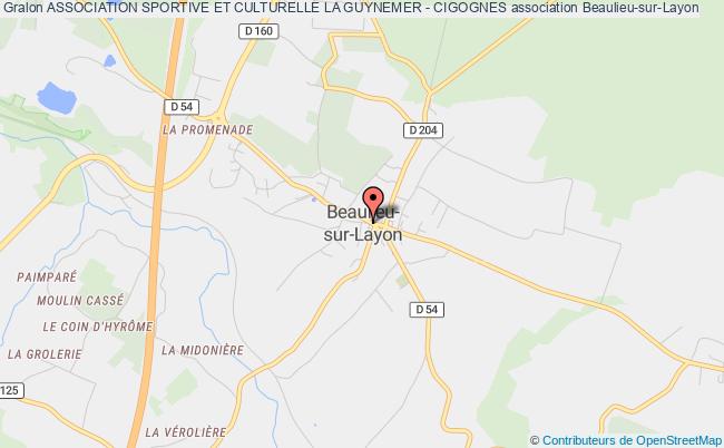 plan association Association Sportive Et Culturelle La Guynemer - Cigognes Beaulieu-sur-Layon