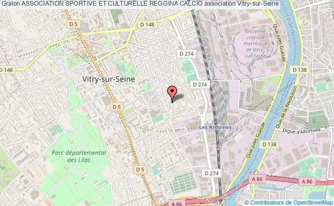 plan association Association Sportive Et Culturelle Reggina Calcio Vitry-sur-Seine