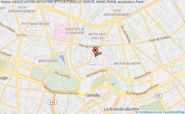 plan association Association Sportive Et Culturelle Sainte Anne Paris Paris