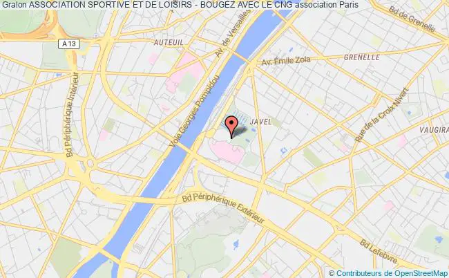 plan association Association Sportive Et De Loisirs - Bougez Avec Le Cng Paris 15e