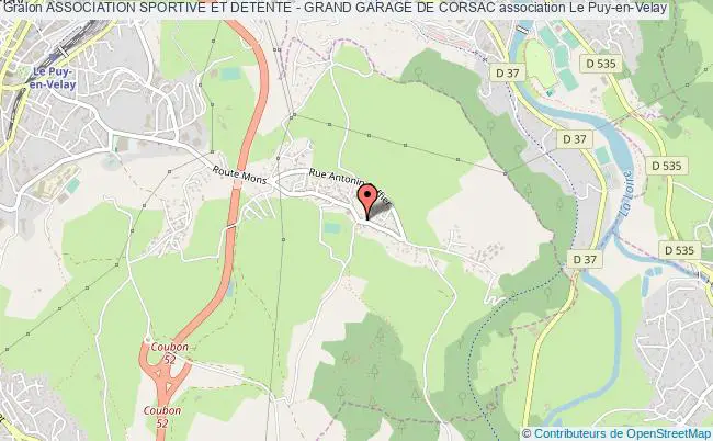 plan association Association Sportive Et Detente - Grand Garage De Corsac Le Puy-en-Velay
